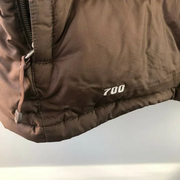 The North Face Nuptse Puffer Vest 700 DOWN Full Zip Brown Women’s Size XL - Picture 5 of 12